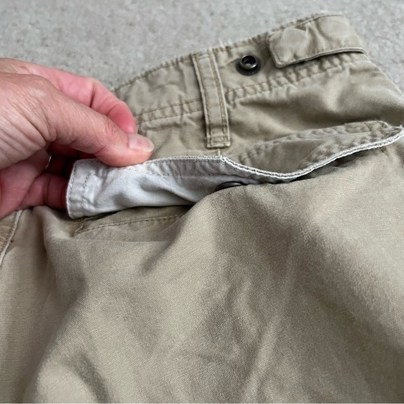Vintage 1990s Abercrombie & Fitch Paratroop Issue A92 Khaki Tan Cargo Crop Pants - Picture 8 of 13